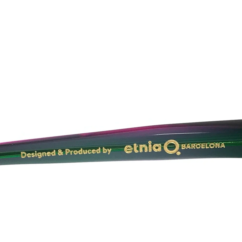 Etnia Barcelona Eyeglasses Frames TAT PKGR Pink Blue Green Cat Eye 51-17-140